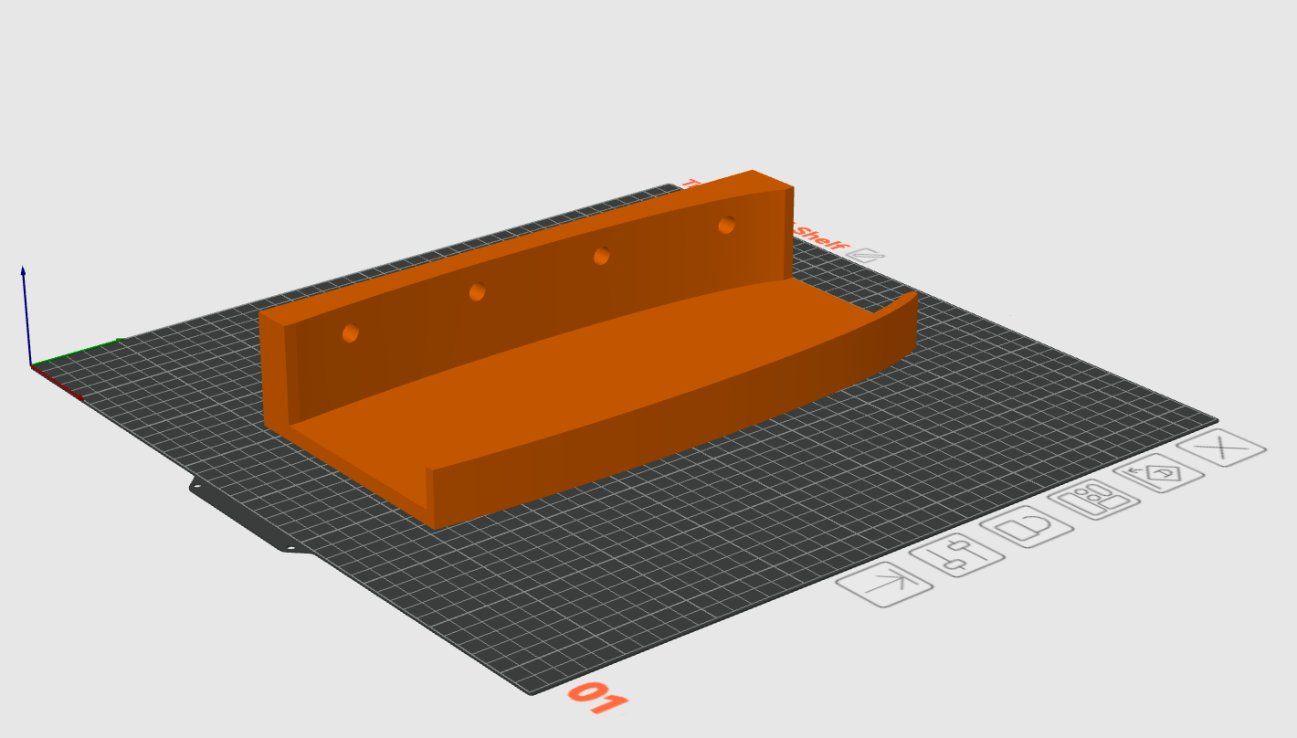 Wall Mount Shelf for Neptune Trident - Left mounted